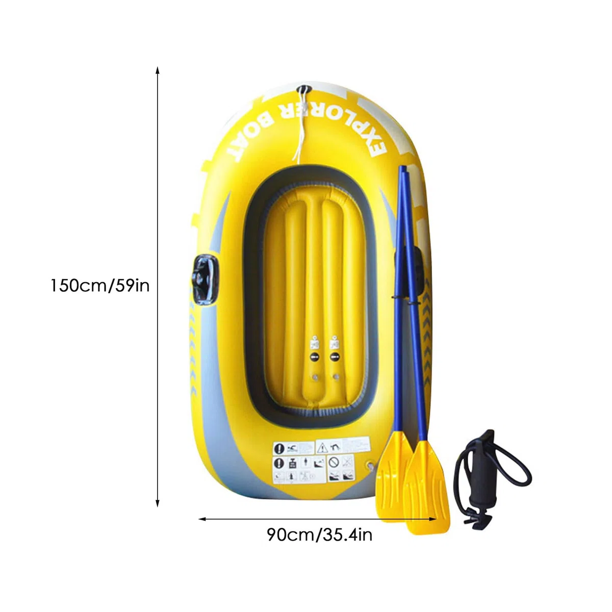 Kayak gonfiabili - Gommone per 1/2 | Kayak Gonfiabile Estivo in Doppio PVC, Barca da Portatile Pieghevole Addensata per Sport Acquatici alla Deriva all'Aperto, Barca d'Assalto in