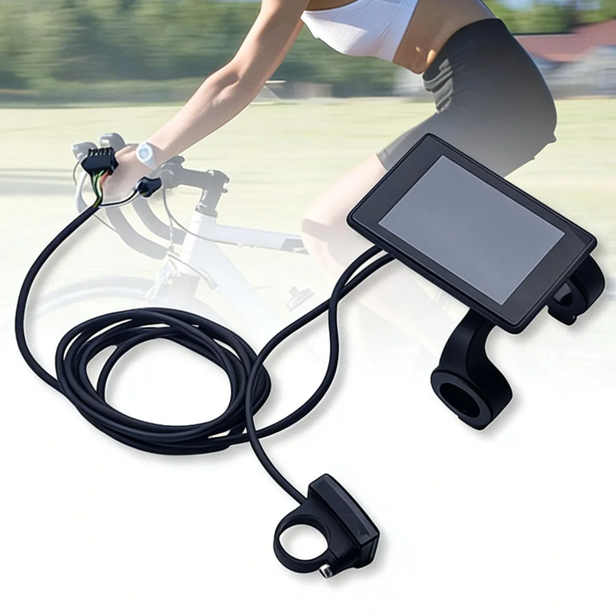 Bewinner Display LCD a Colori per Misuratore Scooter Elettrico Universale per Bici USB 24V 36V 48V 60V 5P Connettore Resistente All'acqua per Pendolari ABS