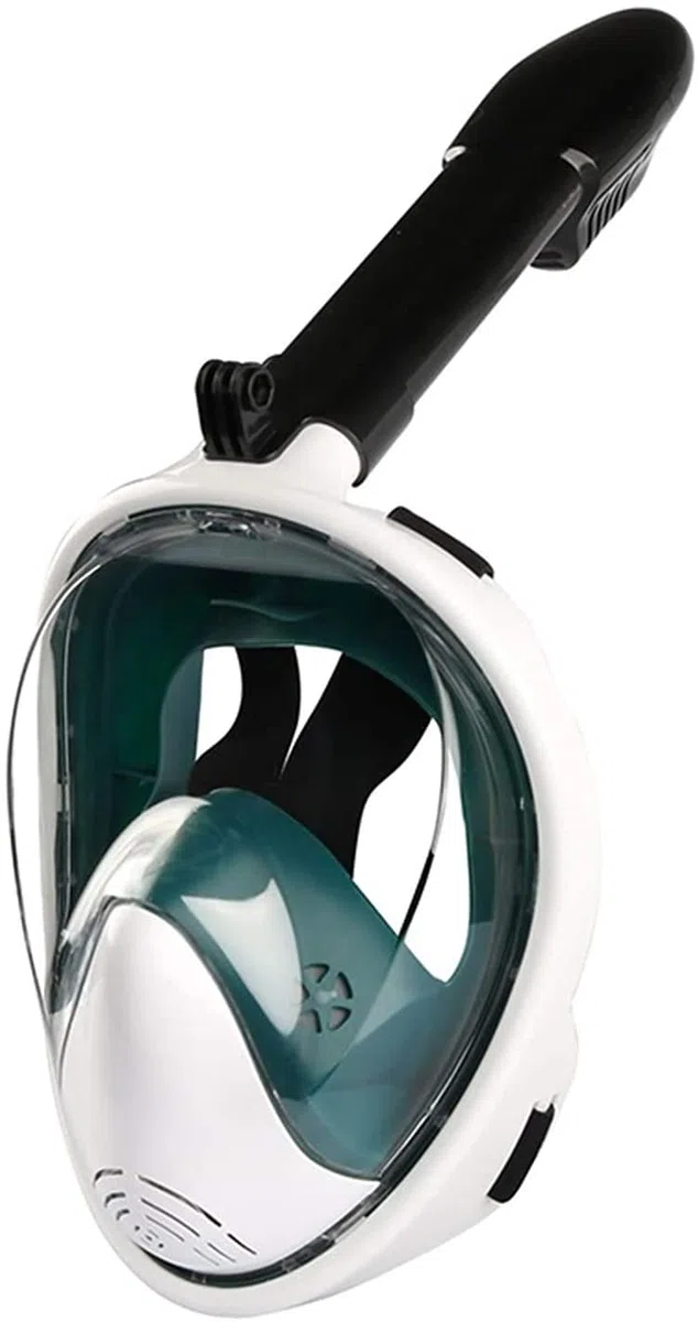 Maschera da Snorkeling Integrale, Maschere da Sub, Attrezzatura Subacquea Antiappannamento, Attrezzatura per Snorkeling E Nuoto per Adulti E Bambini.（N40 Flat Black-S/M）