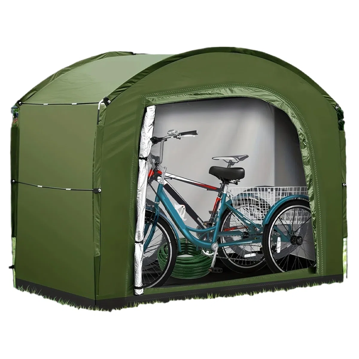 Generico Fahrrad Abstellzelt,Organizer Zelt Aus Oxford-Stoff Für Fahrräder - Großvolumige Für Gartenwerkzeuge Campingausrüstung Poolzubehör