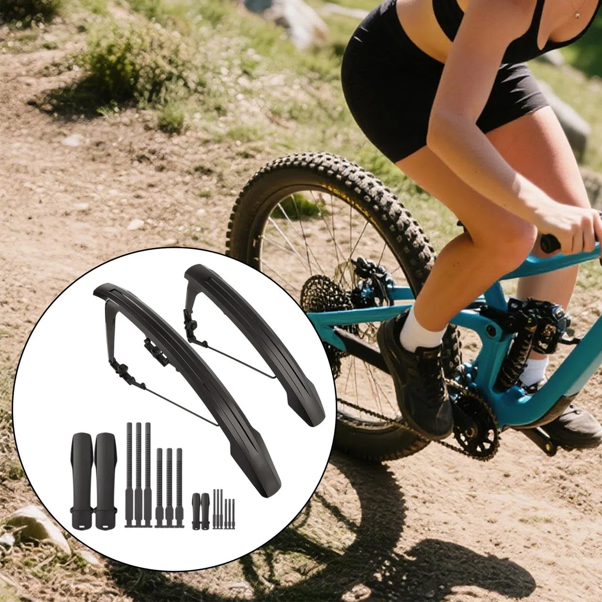 Parafango Bici Paraspruzzi Regolabile Con Meccanismo Di Sgancio Rapido | Set Parafango Bicicletta Per Ciclismo Montagna Strada Pendolare Ricreativo