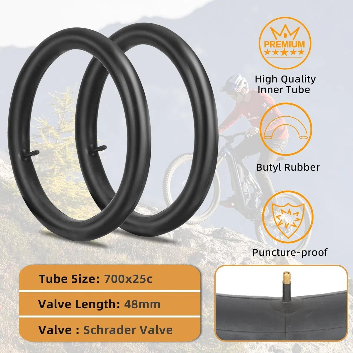 2 Pezzi 700x25C/700x28C Pneumatici Pieghevoli for Bici da Strada e Camere d'Aria | Protezione Antiforatura 60 TPI, Accessorio di Ricambio for Bicicletta for MTB, Città e Pendolari(700x25c)