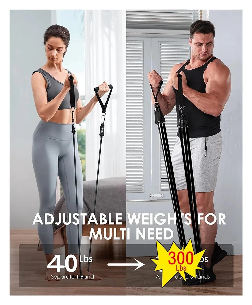 fasce di resistenza con maniglie Allenamento con fascia elastica di resistenza al bottino fitness da 300 libbre for l'allenamento