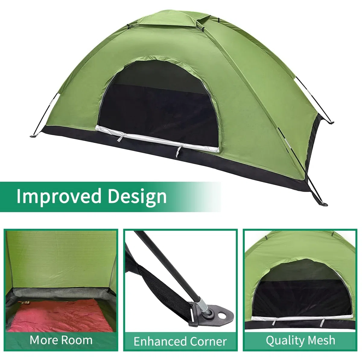 Tenda Campeggio 2 Posti, Impermeabile Ultraleggera Tenda da Campeggio, Facile da Installare, dimensioni ridotte, per esterni, ciclismo, trekking