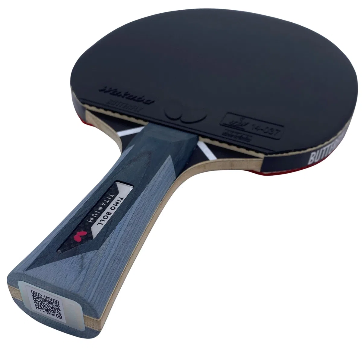 Butterfly Timo Boll Titanium - Racchetta da ping pong | rivestimento Wakaba certificato ITTF per competizione | spugna da 2,0 mm | giocatori professionali allenati