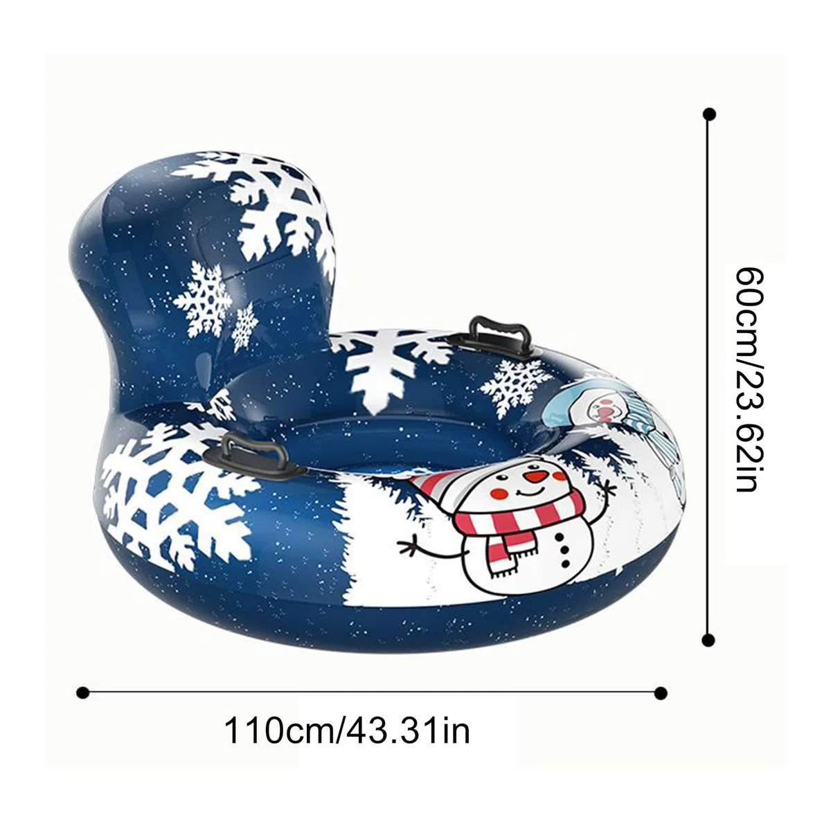 Slittino Gonfiabile per Neve Cerchio Gonfiabile Da Neve Con Maniglia | Anello Da Slittino Con Maniglia per Giardino Spiaggia Piscina Festa Inverno