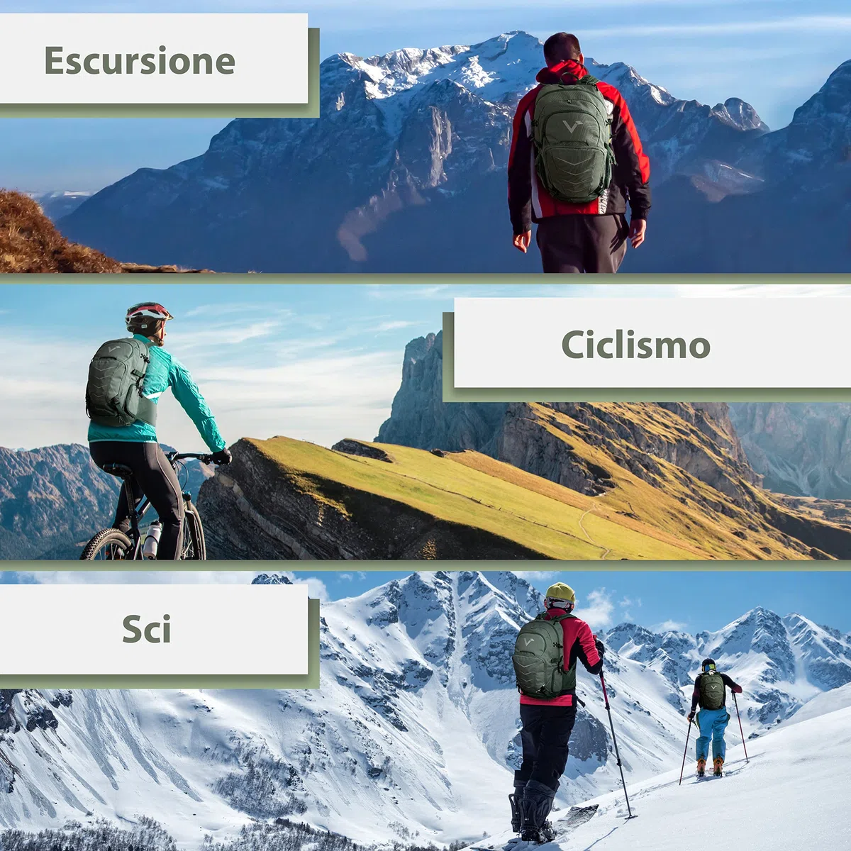 Valkental - Zaino di Alta Qualità e Sostenibile con Cinture Fianchiali Riponibili | 22L | Espandibile con Marsupio - Perfetto per Escursionismo, Trekking, Ciclismo e Attività all'Aperto
