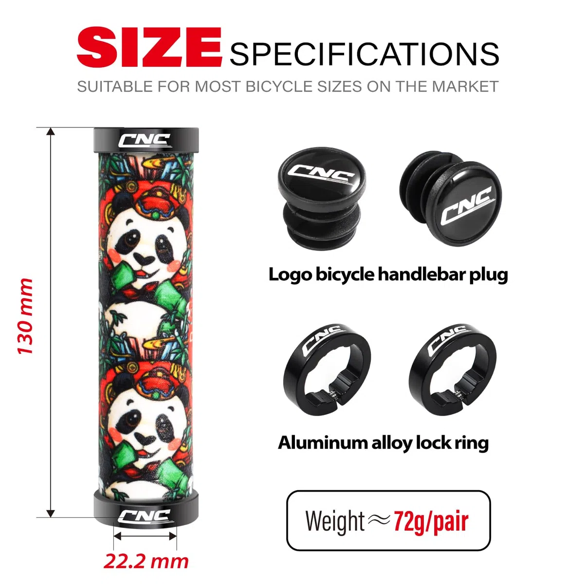 Manopole per manubrio da bicicletta CNC in silicone per MTB/BMX/bicicletta, doppio blocco sulle maniglie del manubrio della bicicletta.