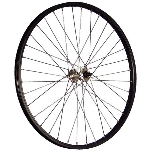 24 pollici ruota anteriore bici acciaio inossidabile 507-19 nero/argento