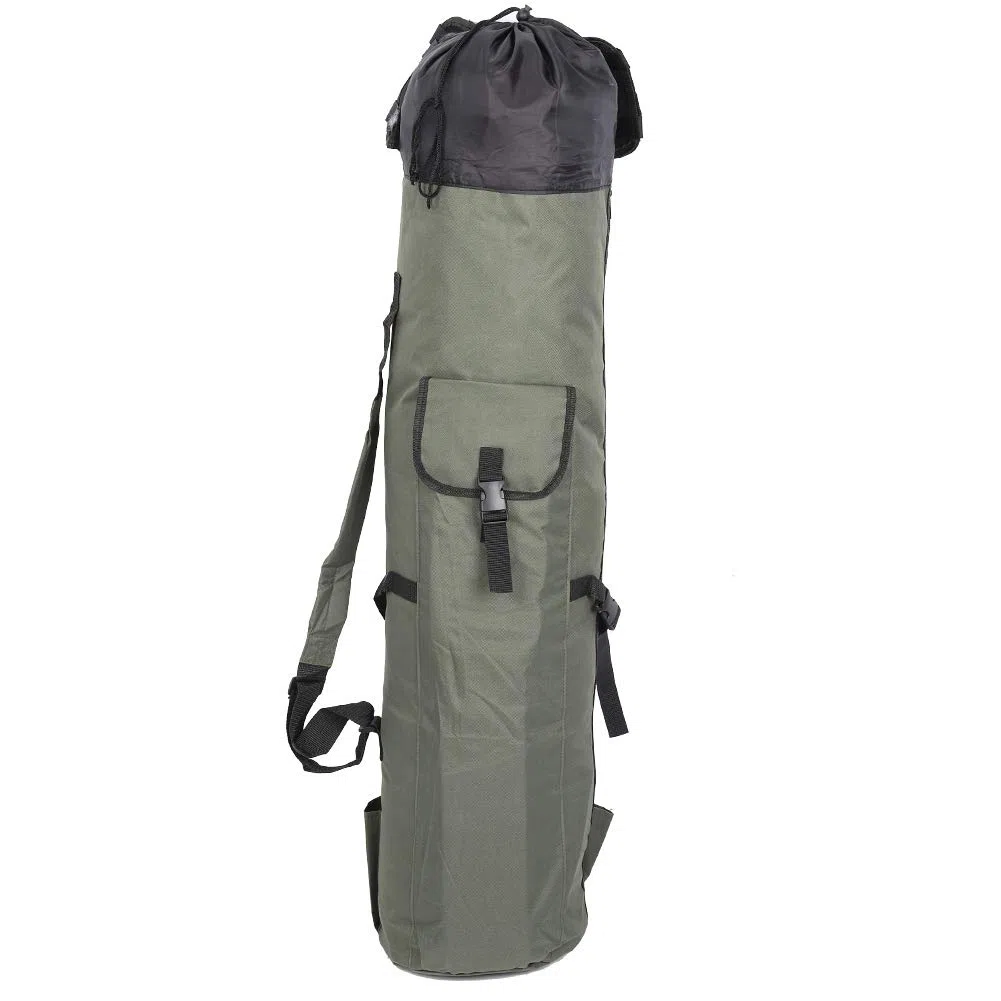 BORSA PER CANNA DA PESCA IN NYLON PORTA ATTREZZATURA DI GRANDE CAPACITÀ