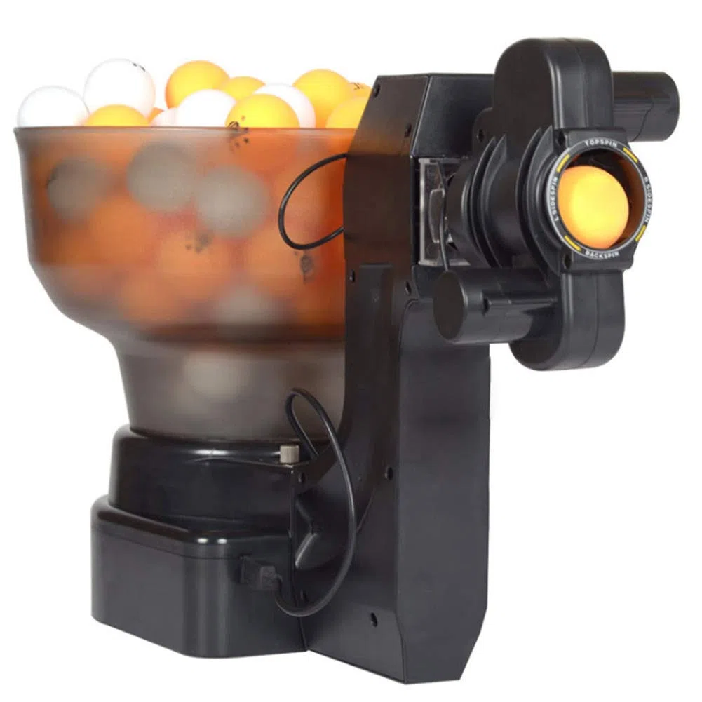 Ping-Pong Robot Giri Automatico Ping-Pong Ball Machine, Robot Automatico da Ping Pong Ping Pong Robot per Allenamento Robot da Tavolo da Ping Pong, 49x27x31cm