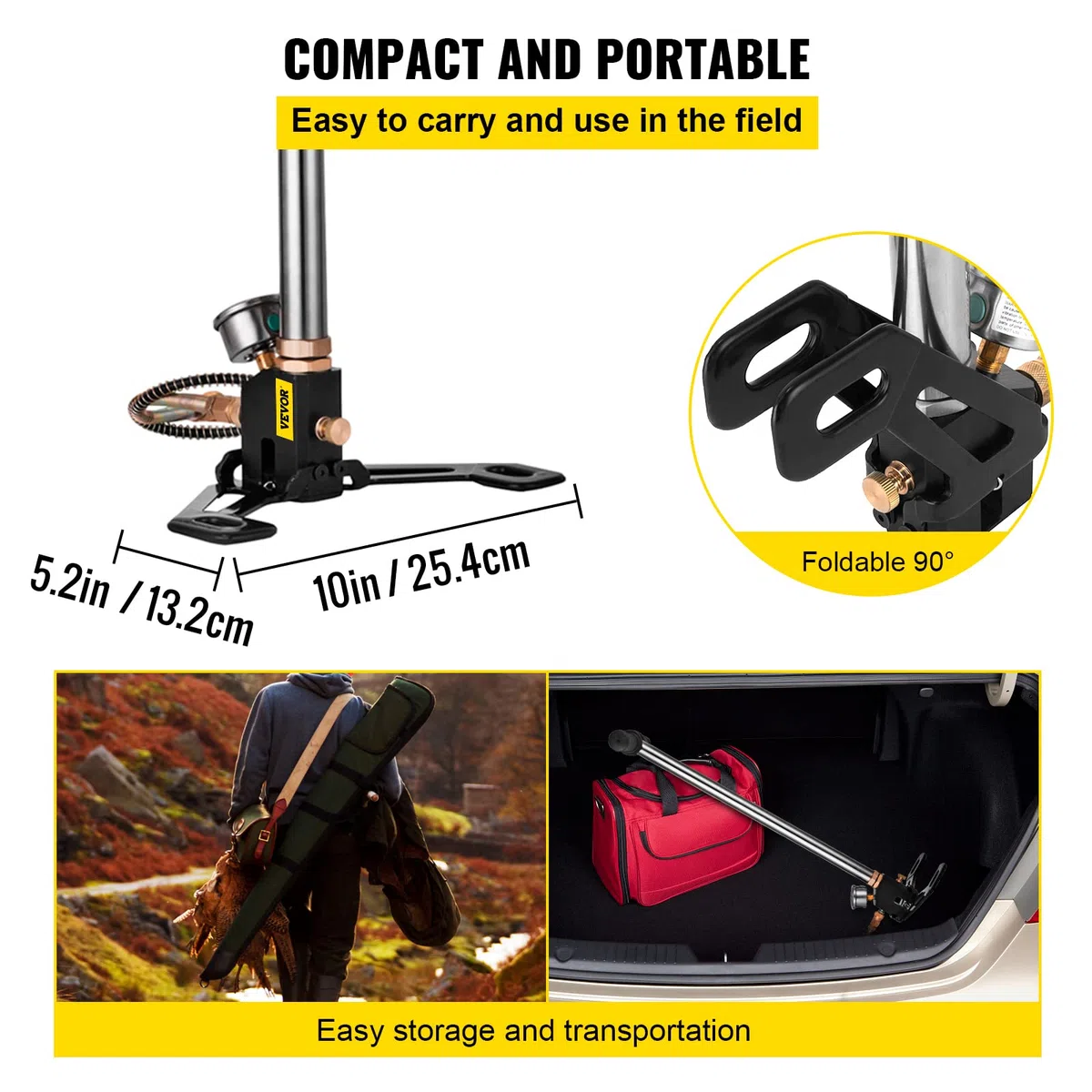 BestEquip - Pompa ad aria compressa, 4500 psi, pompa manuale ad alta pressione, 3 fasi, pompa ad aria PCP