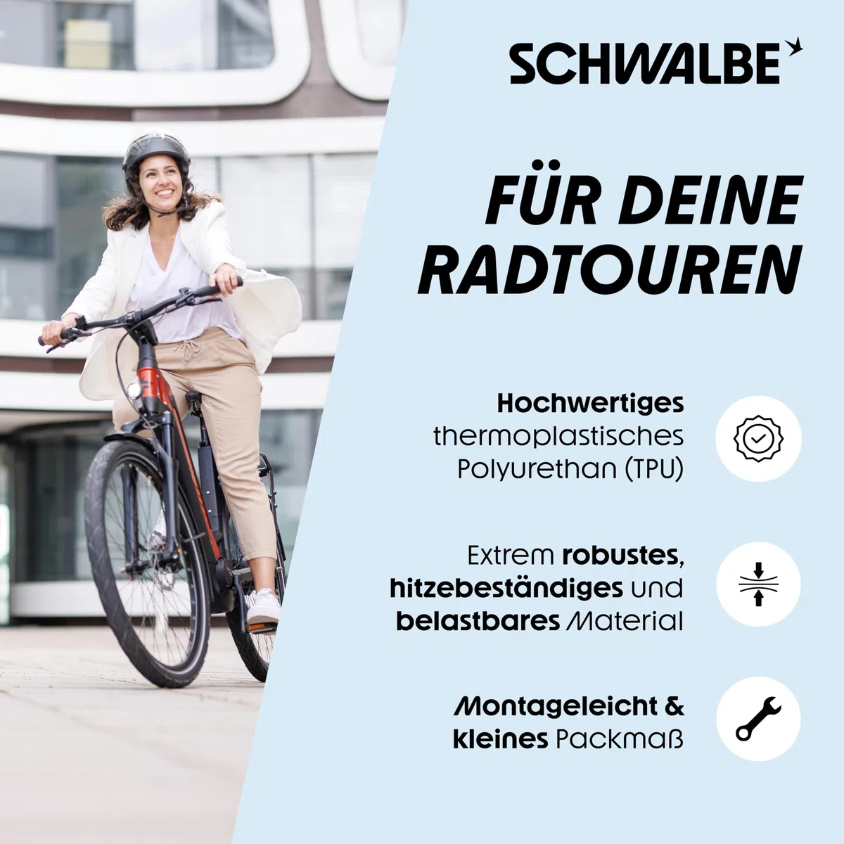 Schwalbe Aerothan, Camera d'aria per bicicletta da città, mountainbike, corsa e turismo, in TPU, made in Germany