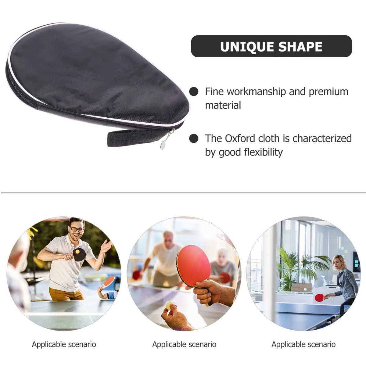 YARNOW Borsa Da Pong Riutilizzabile Organizzatore Borsa Per Racchette Da Pong Organizzazione Custodia Per Racchette Da Pong Sport Portatile Panno Oxford