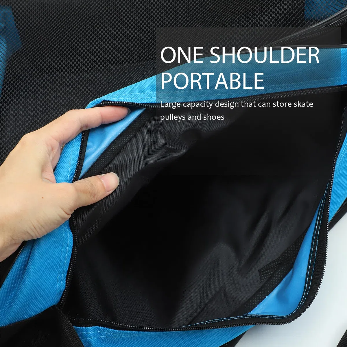 Gatuida 2 pezzi Borsa Porta Pattini Rotelle con Cerniera Custodia Resistente per Scarpe da Pattinaggio su Ghiaccio e Roller Design Multi Conservazione Separata Pratica per Trasporto e Uso