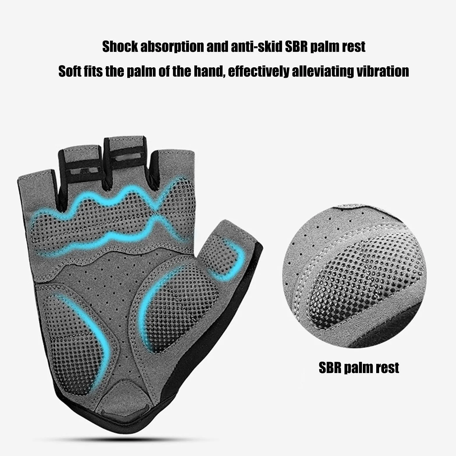 Guanti da guida senza dita, guanti sportivi, guanti mezze dita, guanti for sollevamento pesi da uomo e da donna con supporto for il polso e protezione del palmo Guanti fitness da allenamento Mezze dit