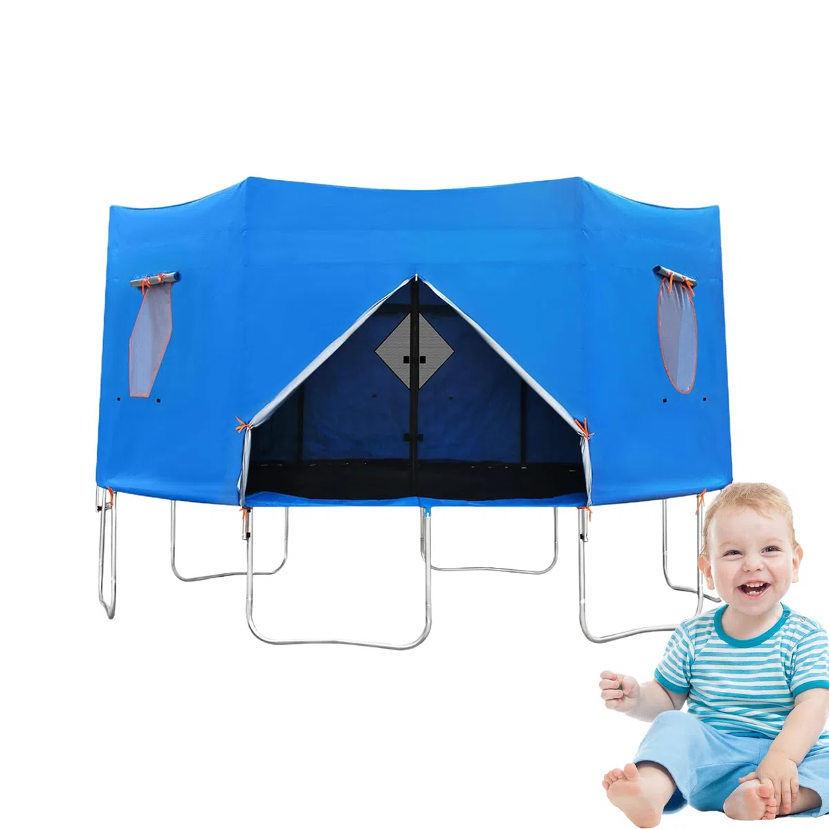 da campeggio per trampolino, resistente alle intemperie, antivento e impermeabile, ideale per pioggia, inverno, estate, campeggio, parco giochi, giardino, protezione | Copertura Impermeabile Resistente al per Giardino Campeggio Giochi e Protezione Solare