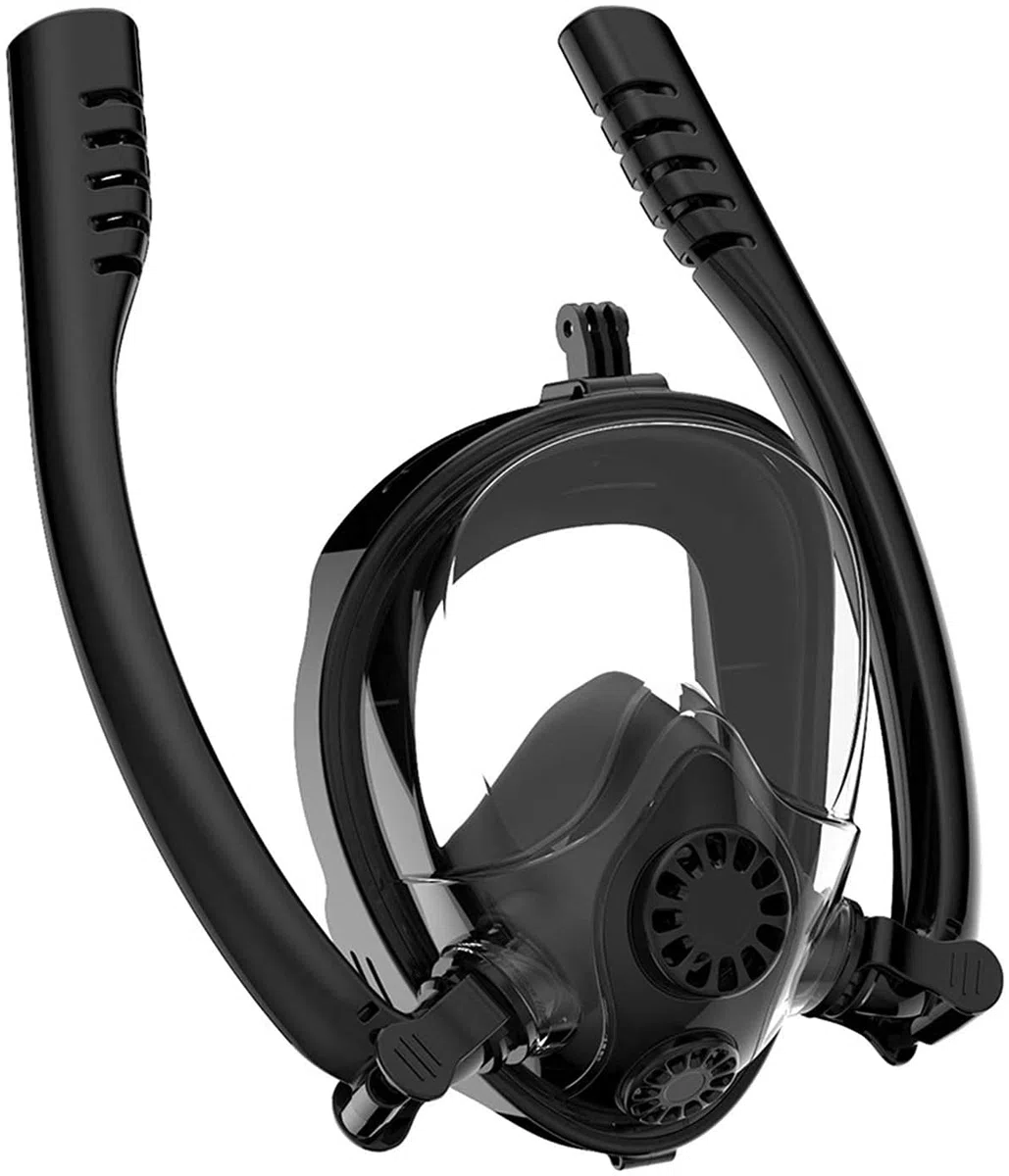 Maschera da snorkeling integrale Maschere da sub Maschera da snorkeling Subacquea Antiappannamento Maschera da snorkeling integrale Nuoto Attrezzatura da snorkeling per adulti e bambini (Nero 3