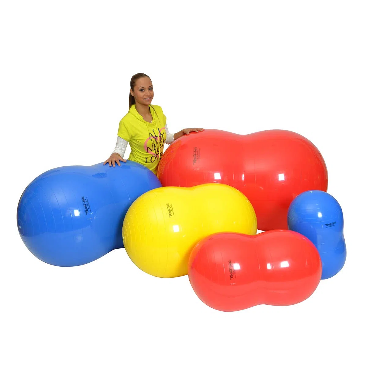 GYMNIC Physio Roll Palla doppia per fisioterapia, ideale per esercizi di equilibrio, coordinazione e supporto terapeutico per bambini, adulti e anziani