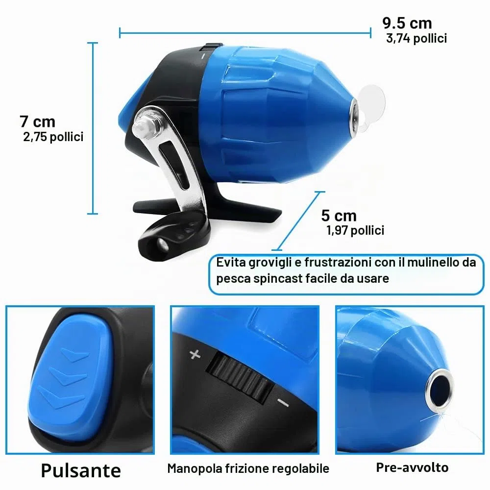 Kilitn Kit de Canna da Pesca per Bambini - 86 Pezzi, Canna da Pesca Telescopica e Mulinello Spincast Set e Accessori da Pesca Borsone da Viaggio per Ragazzi, Ragazze, Giovani, Principianti