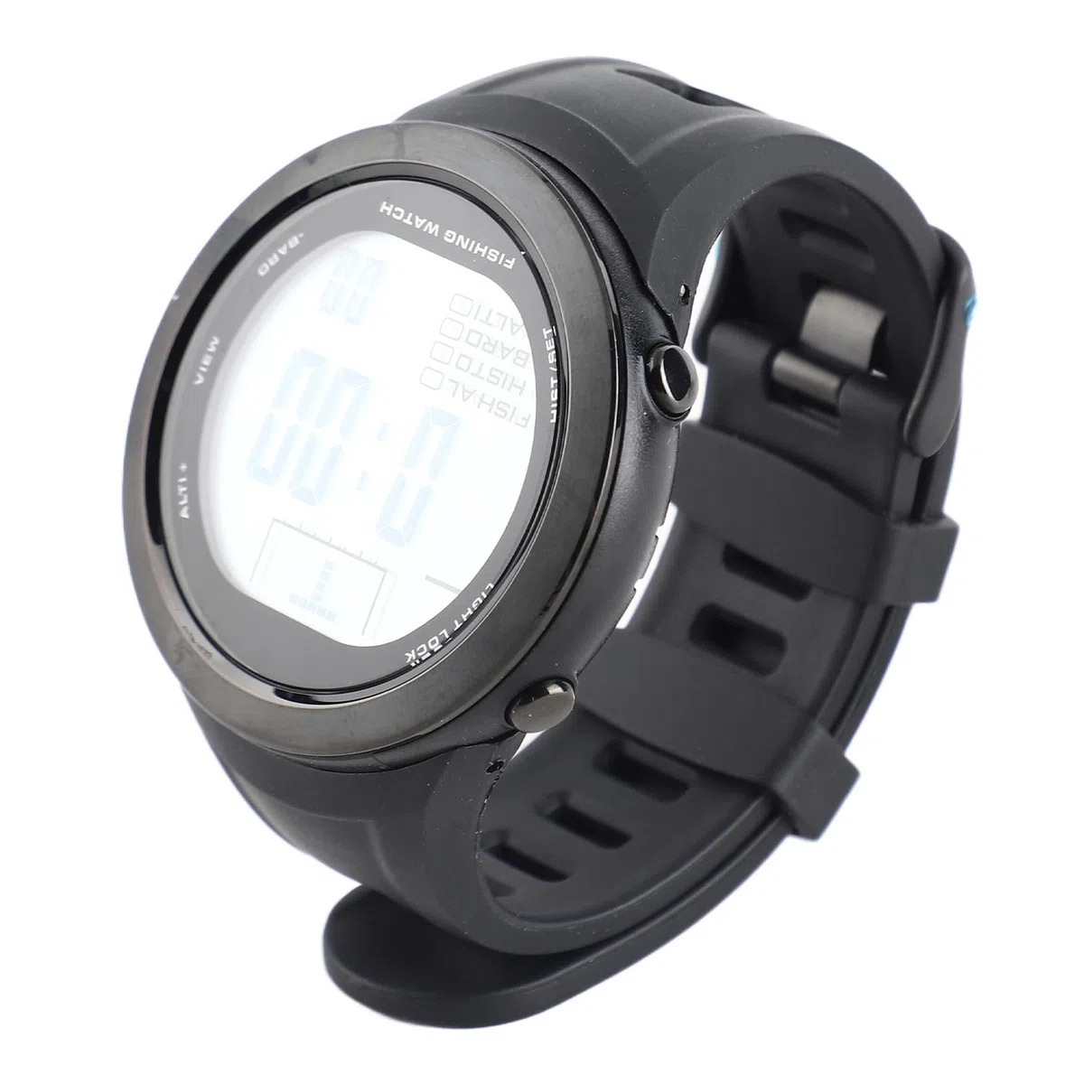 Orologio a pressione d'aria impermeabile alla pioggia termometro Altimetro multifunzionale per la pesca all'aperto, nero