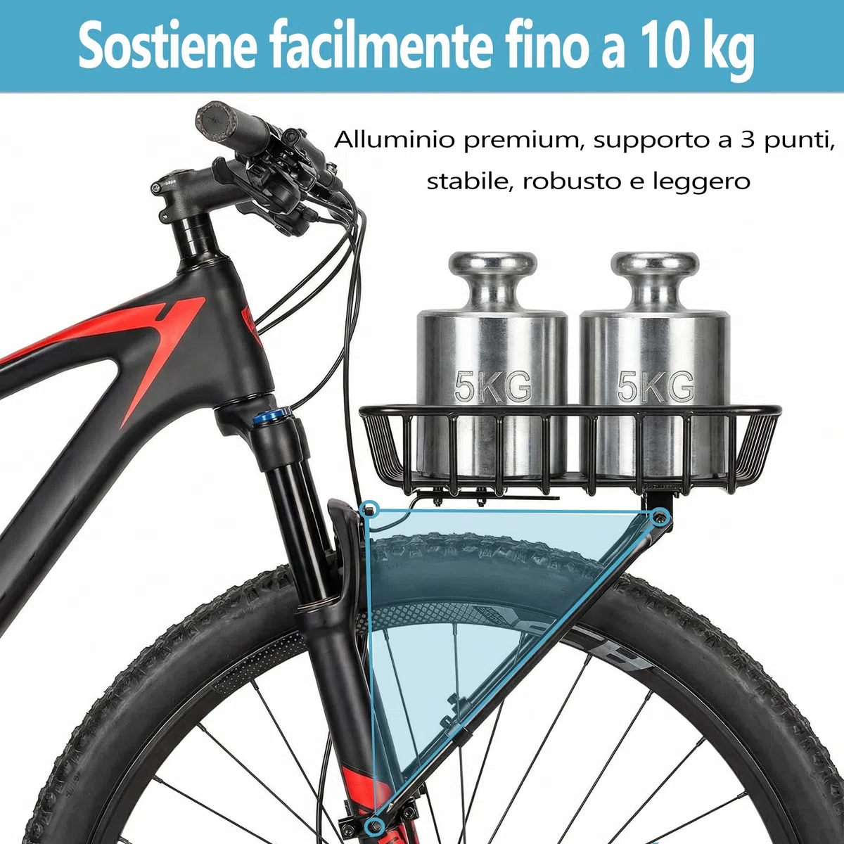 Portapacchi anteriore per bici, BFR0102FT