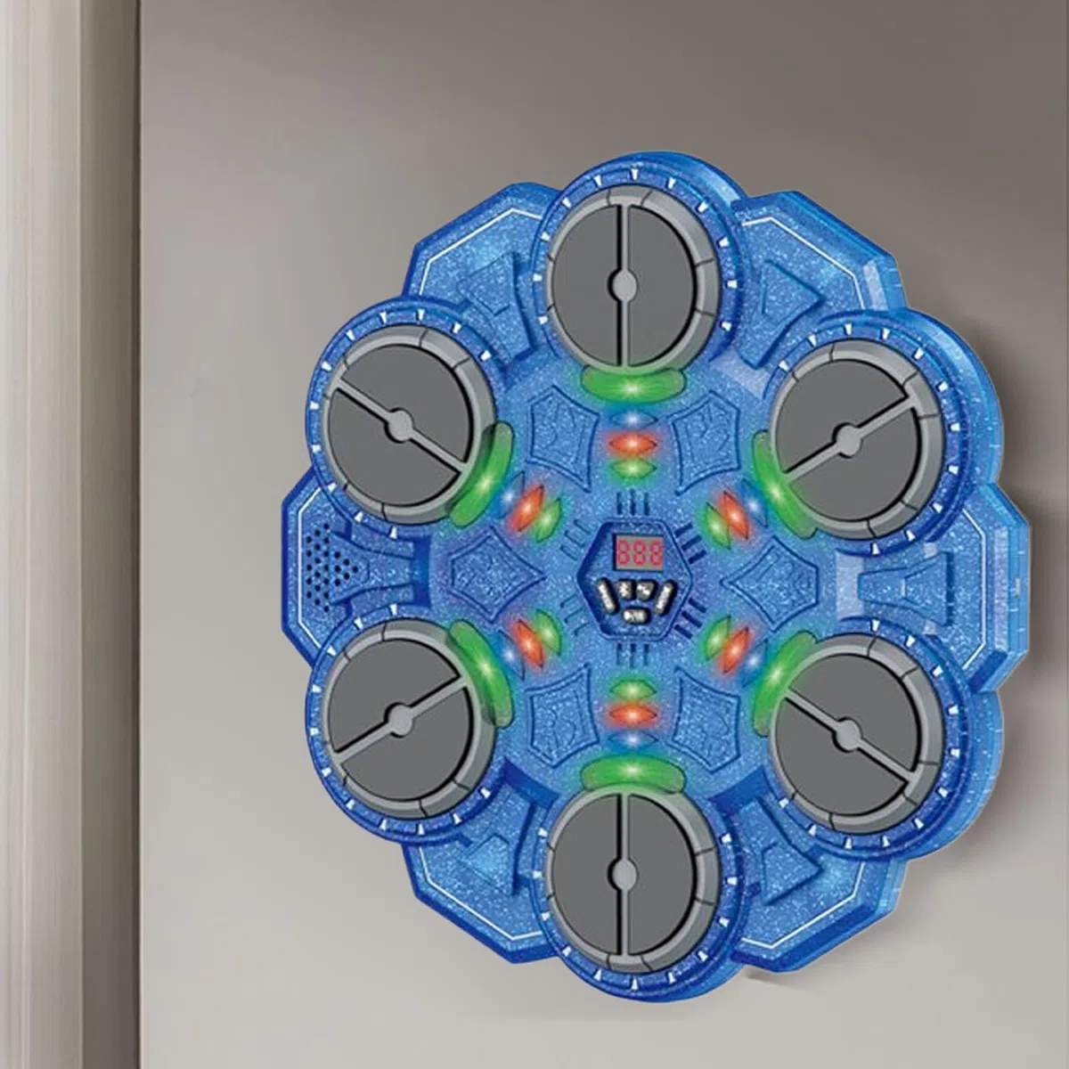 Macchina da boxe intelligente per musica, giocattolo interattivo senza fili, con luce, elettronica, da parete, per ragazzi, palestra, ufficio, soggiorno, casa, camera da letto, sport, fitness