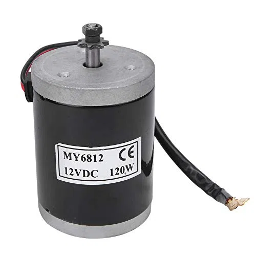 Motore elettrico spazzolato, MY6812 12V 120W Keenso Motore spazzolato a magneti permanenti ad alta velocità a magneti permanenti con puleggia a cinghia per scooter elettrico