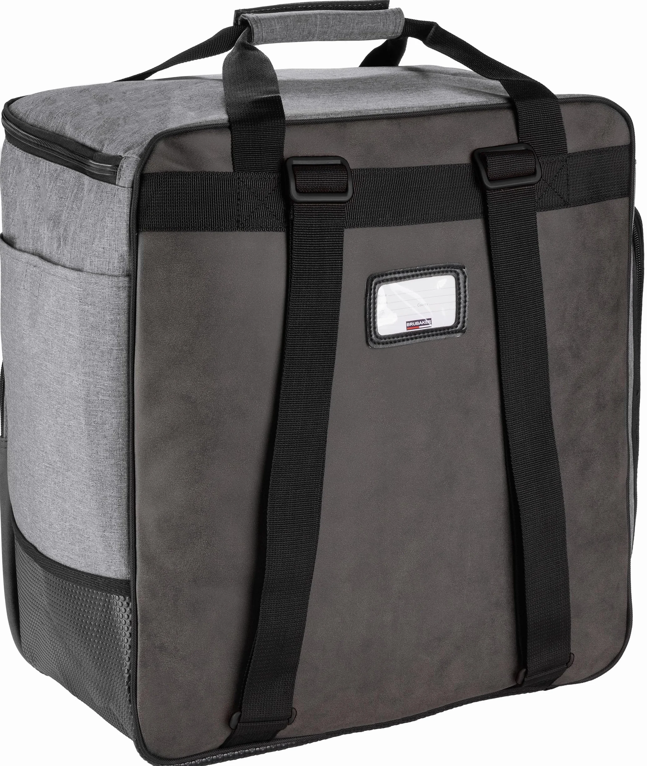 Brubaker Combi Set Carver Performance - Borsa da Sci e Borsa per Scarponi da Sci per 1 Paio di Sci + Bastoncini + Scarponi + Casco - Grigio Nero