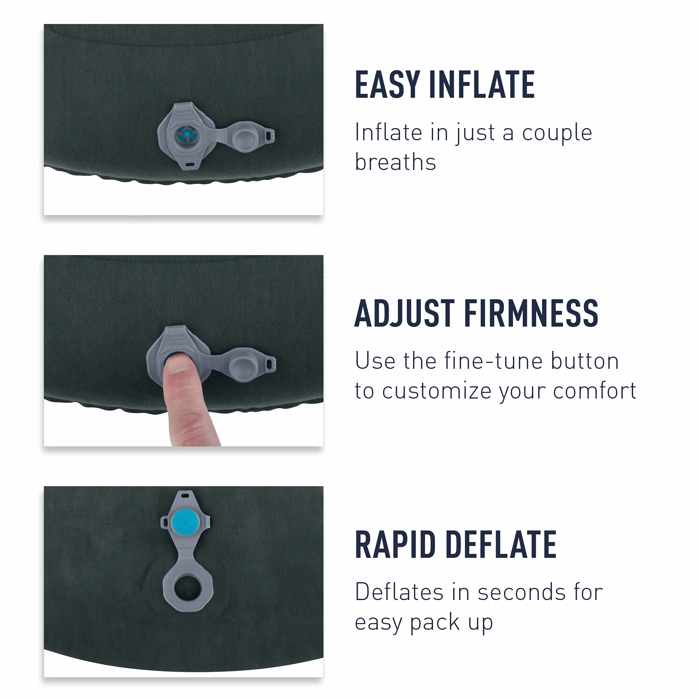 SEATO SUMMIT Almohada - Aeros Ultralight Pillow L gris Color: gris