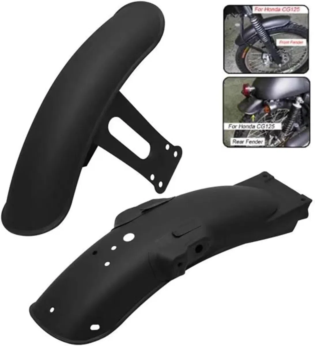 Parafango Bici Staffa Parafango Paraspruzzi Posteriore for Moto in PVC for Retrofit retrò for Honda