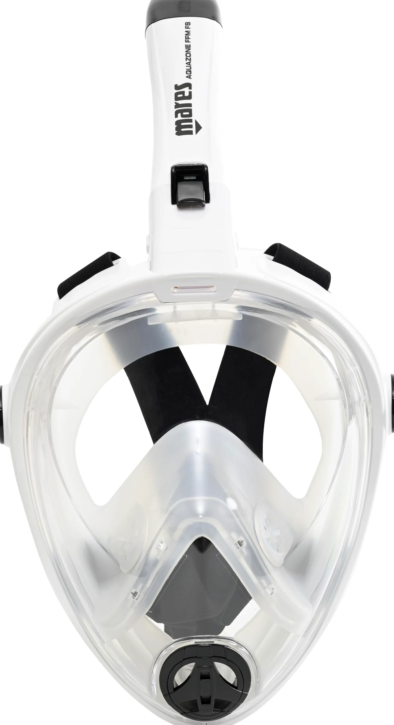 Mares Aquazone Full Face Mask - Maschera Integrale Snorkeling Adulto, Facciale in Silicone, Boccaglio Pieghevole, 3 Taglie