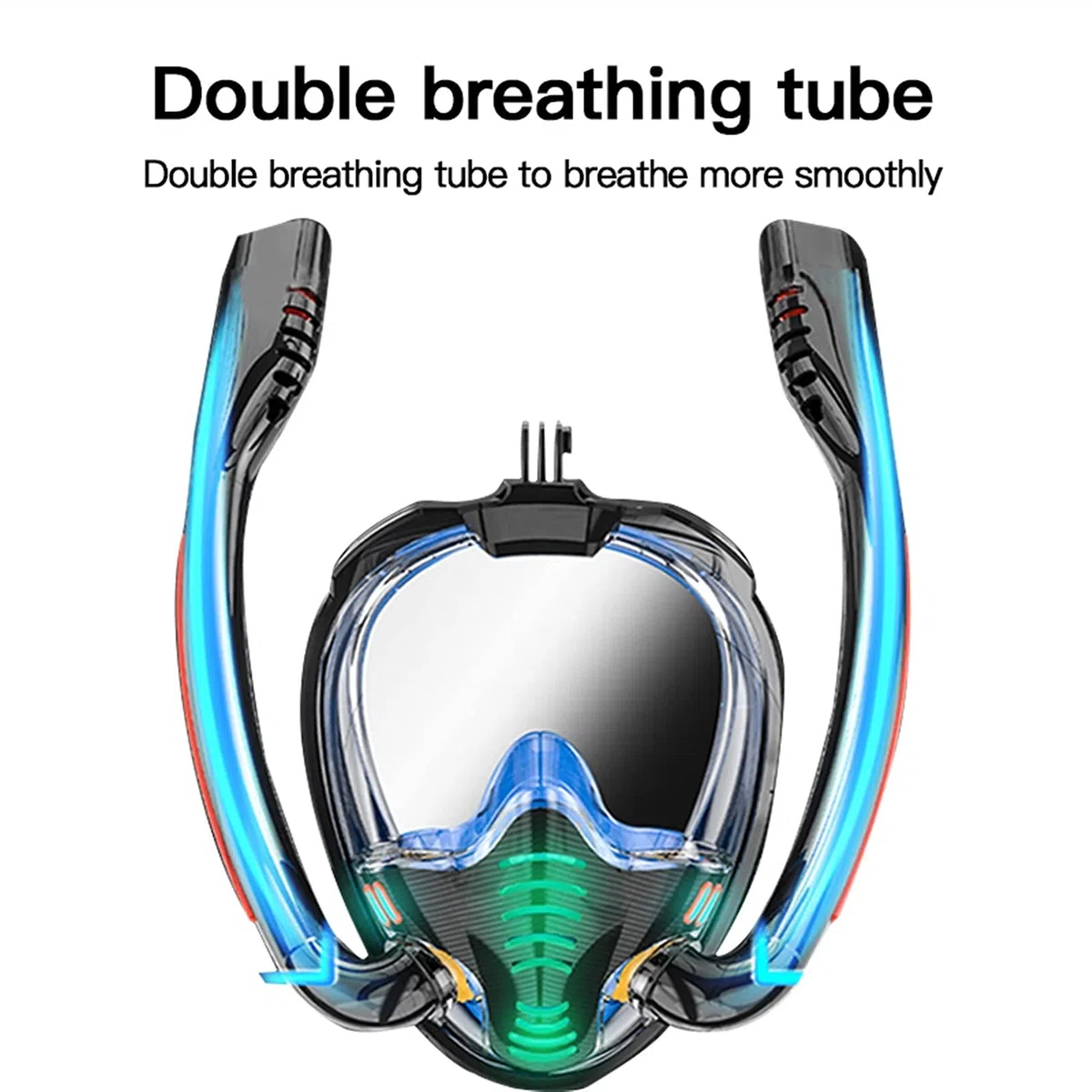 Maschera da Snorkeling Integrale, Maschere da Snorkeling, Maschere da Sub, Maschere da Sub subacquee, antiappannamento, antiperdita, sicure e Impermeabili, per Nuoto, ad