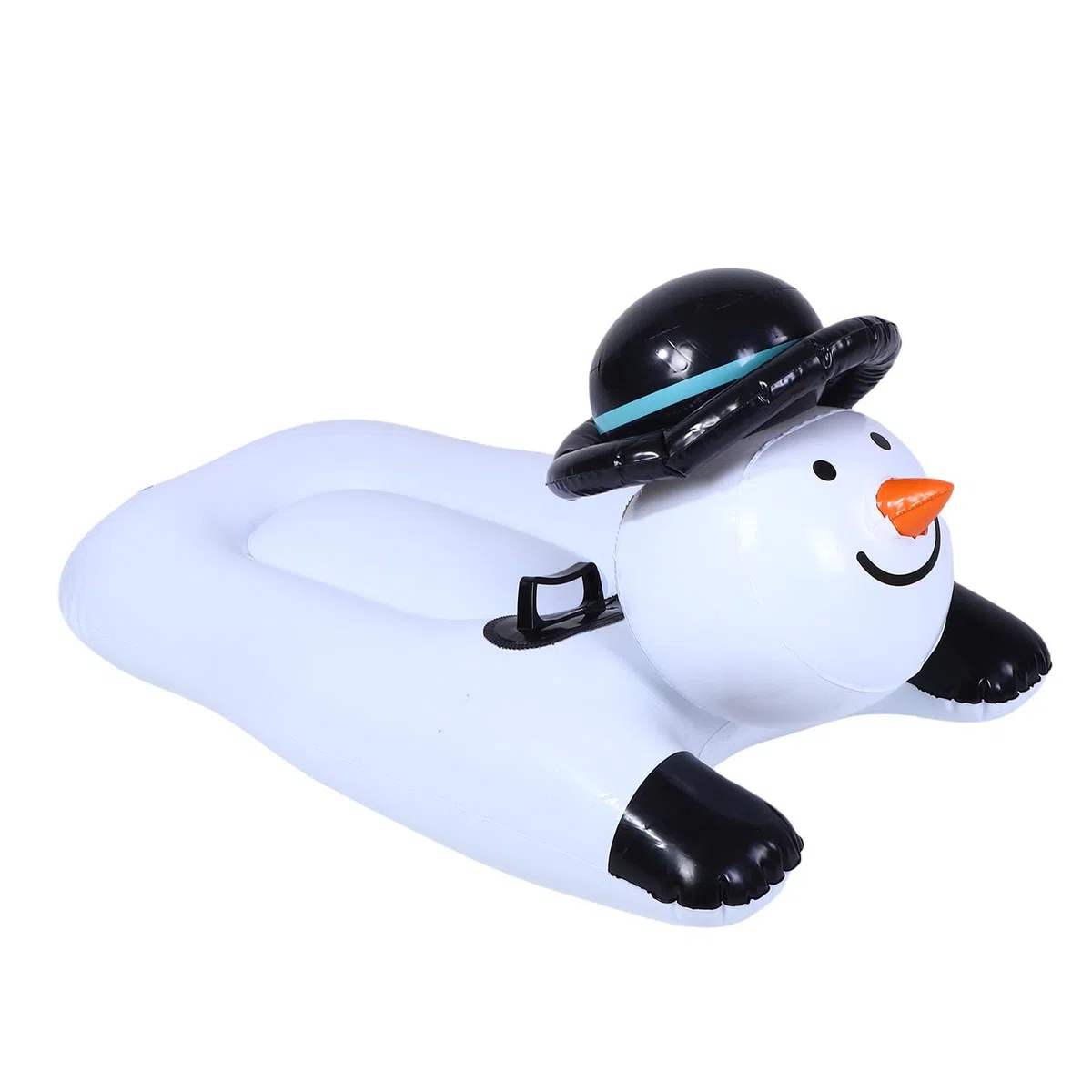 Tubo da neve gonfiabile, pupazzo di neve, tubo da slitta gonfiabile, in PVC spesso invernale con manici robusti per divertimento all'aperto in famiglia