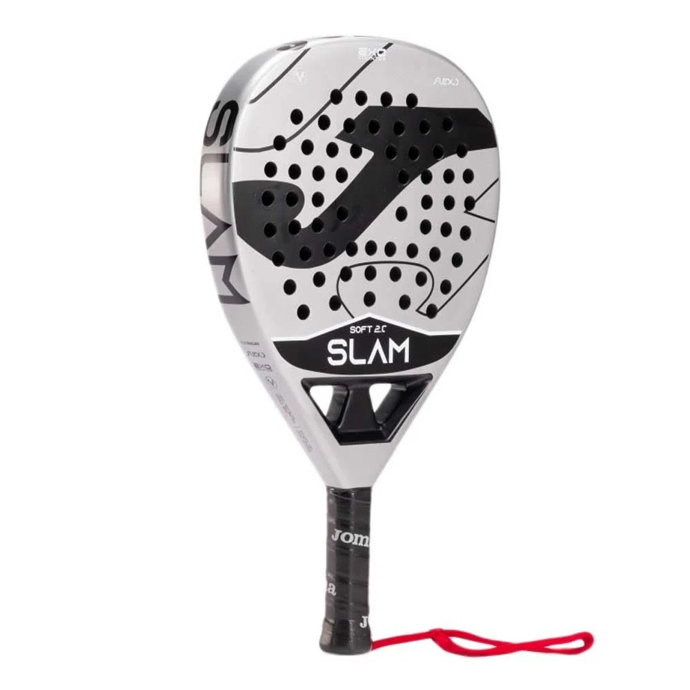Joma Racchetta da paddle professionale Slam Soft con tecnologia Rotarion e Vibra - out, 350 g - Grigio Nero - Include custodia