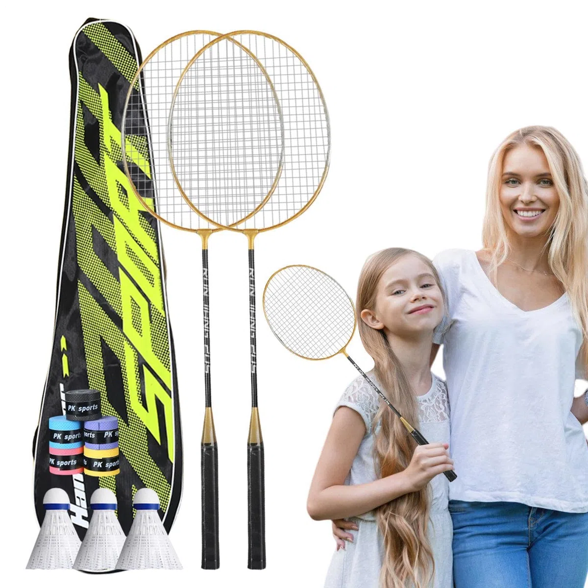 Générique Badminton - Set di racchette da neve Badminton | Professionale per Adulti,Attrezzatura leggera, Assorbente il Sudore per Adulti e Professionisti, Sport, Giochi da Giardino in