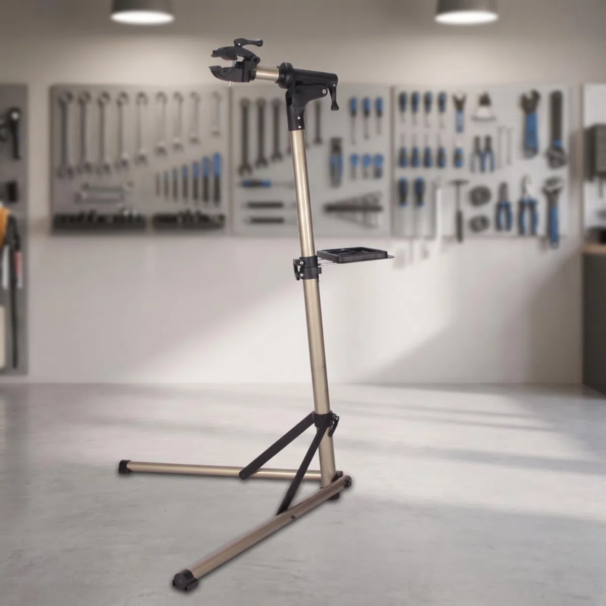 kowaku Cavalletto Manutenzione Bici con Vassoio Regolabile Supporto Manutenzione Bicicletta Stabile Attrezzatura per Meccanici di Biciclette, Officina
