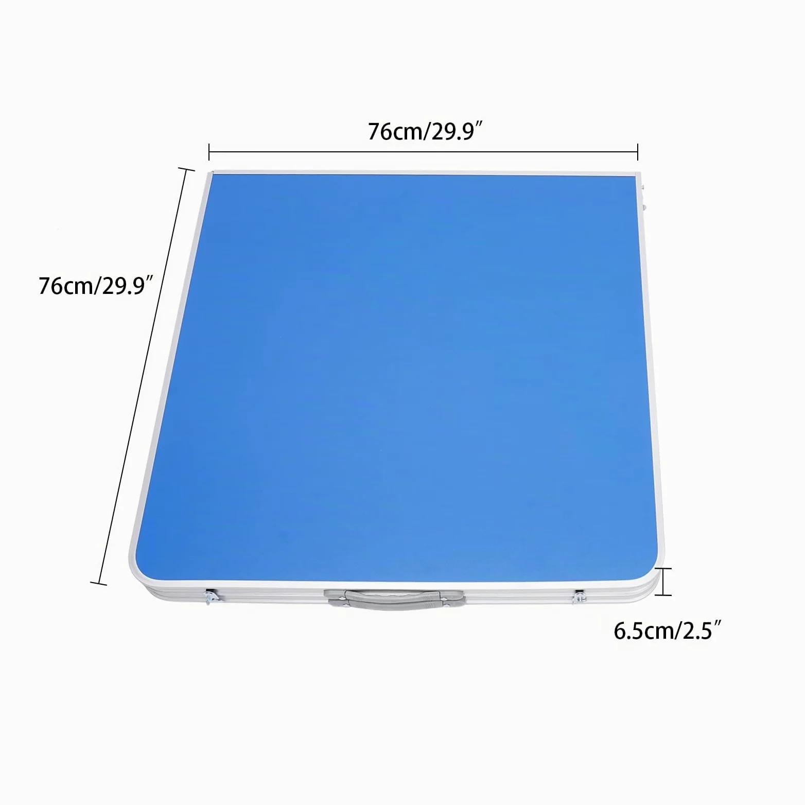 tavolo da ping pong pieghevole, resistente e durevole, con rete e racchette incluse, ideale per sport all'aria aperta, tavolo da pranzo, blu e argento