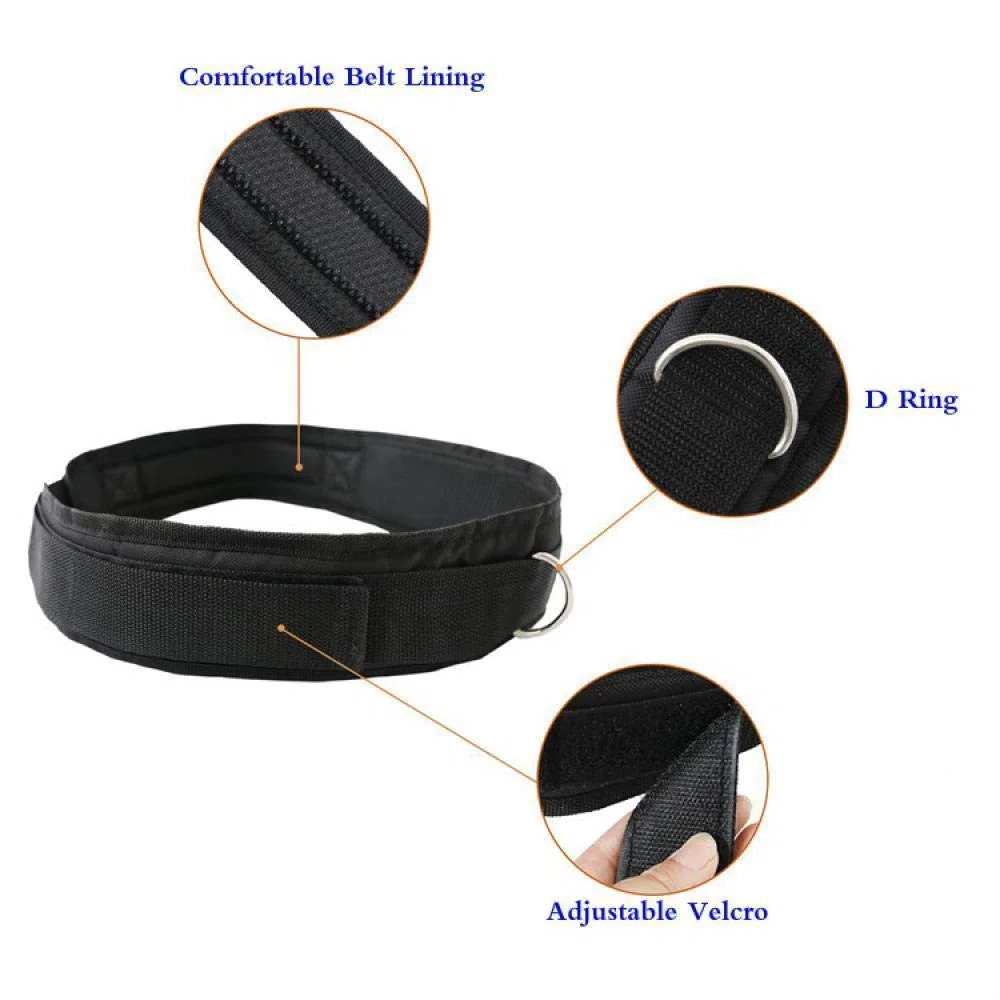 Borsa da Allenamento A Slitta,Sacco di Sabbia per Allenamento di Resistenza con Cintura in Vita E 3 Sacche di Regolazione,PVC Nero 57 * 30cm