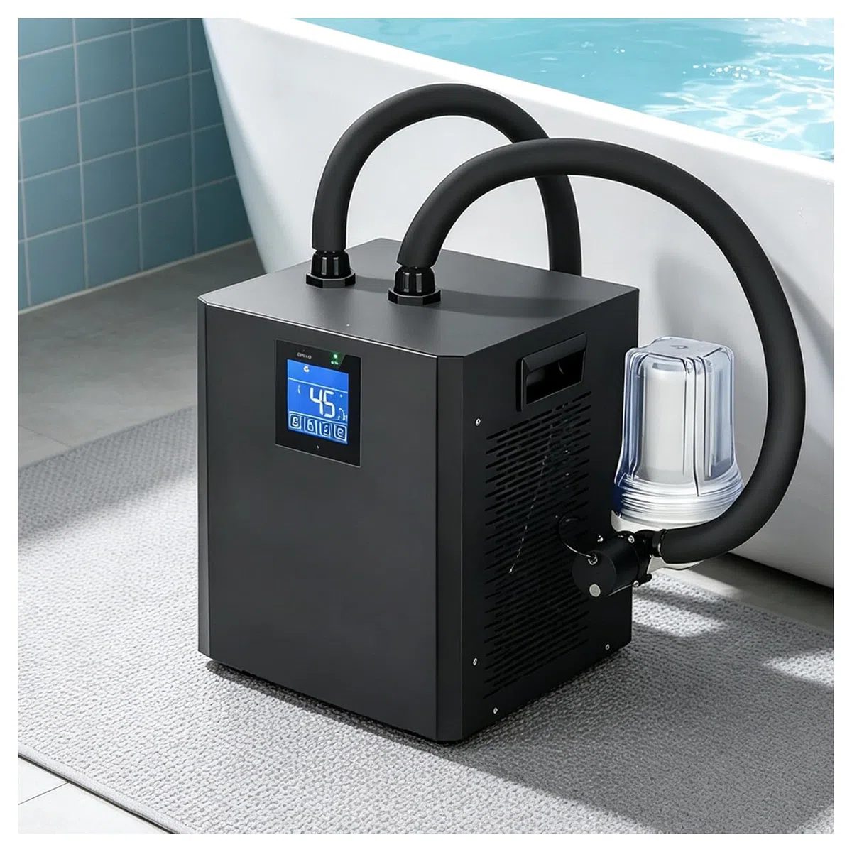 MIAOXIAOLONG Refrigeratore da 1/3 HP, Refrigeratore per Acquario da 79 Gal, Adatto per Acquari di Acqua Dolce E Salata - Ideale per Piante Acquatiche, Axolotl E Meduse