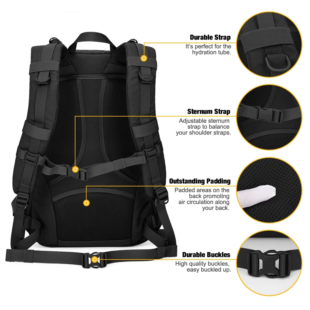 Mardingtop Zaino Bici Zaino Ciclismo Zaino Bicicletta Mountain Bike Zaino Biking Daypack Borsa Sportiva Zaino da Equitazione Zaino Molle Regalo per Il Fitness Running Biking