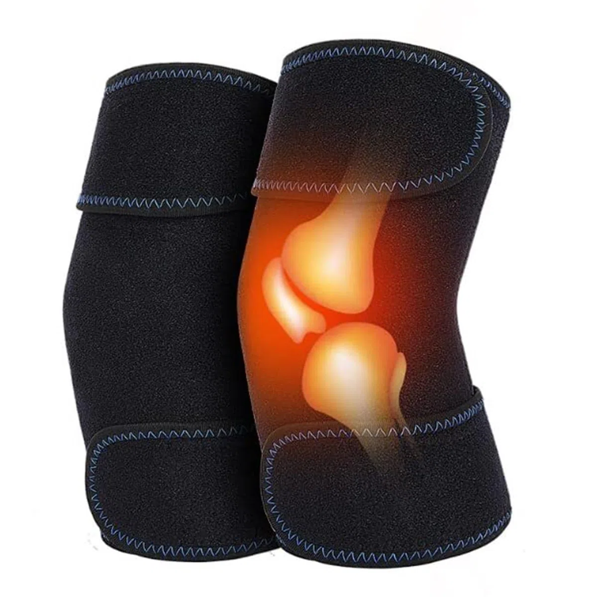 Ginocchiera Sportiva Antiscivolo Le Bretelle Di Supporto For Il Ginocchio For Uomini E Donne Tengono Al Caldo Durante Ciclismo, Lo Sci La Corsa Maniche Traspiranti(Blac-Single-sided)