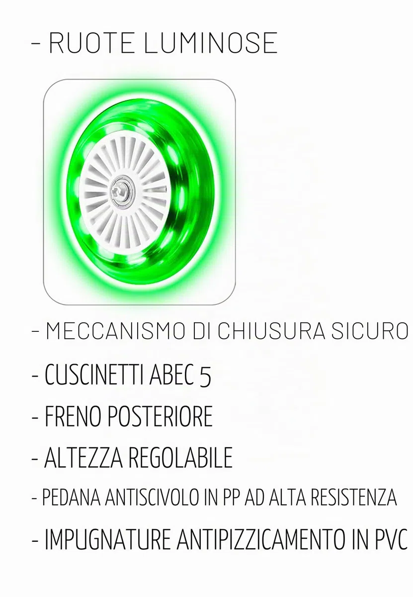 Monopattino pieghevole SKIDS Control, nero