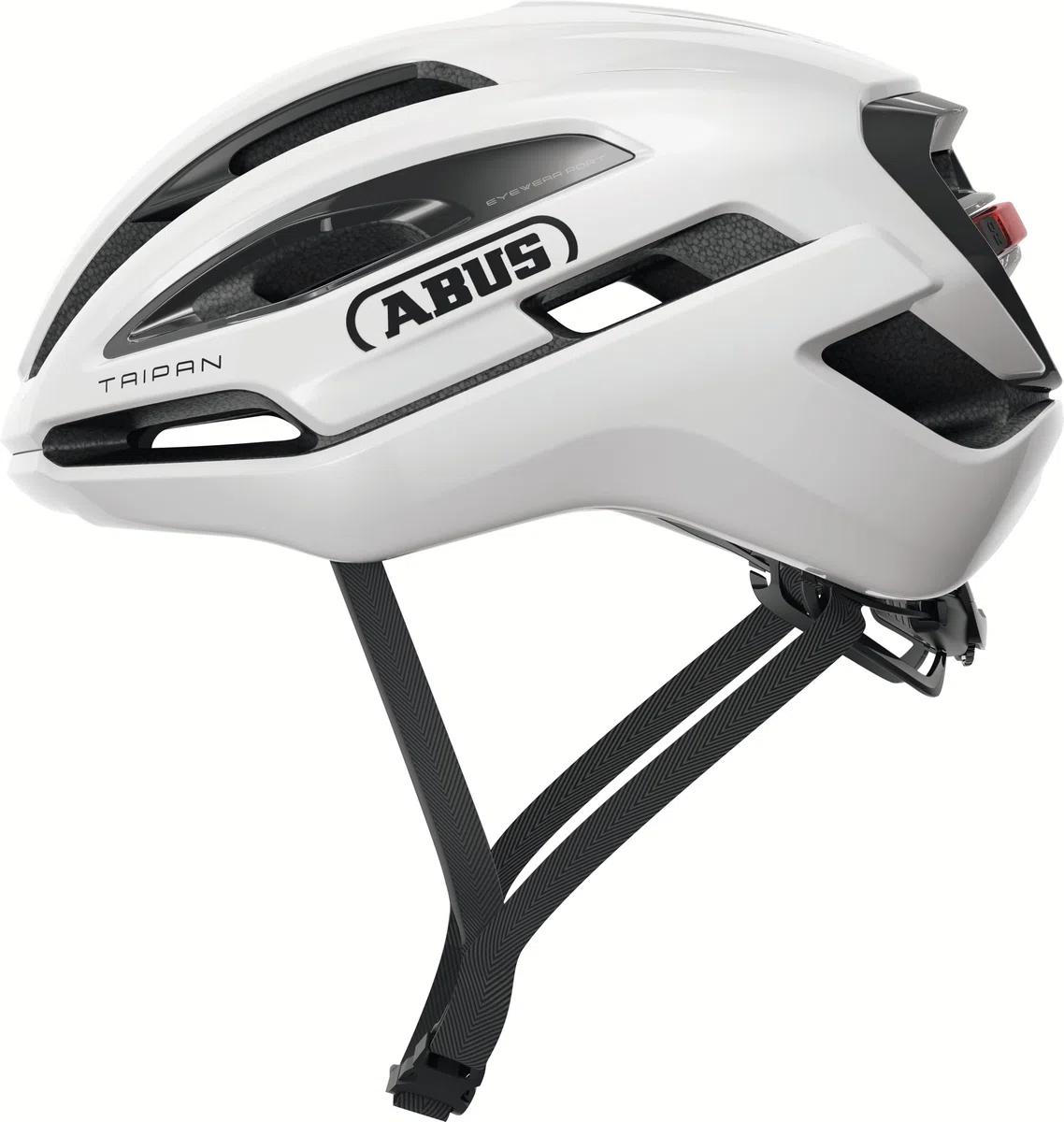 ABUS Casco Gravel, modello Taipan LED – Casco da bicicletta con luce per bicicletta Gravel, leggero, versatile e ben ventilato, con supporto per occhiali, per ragazzi, donne e uomini