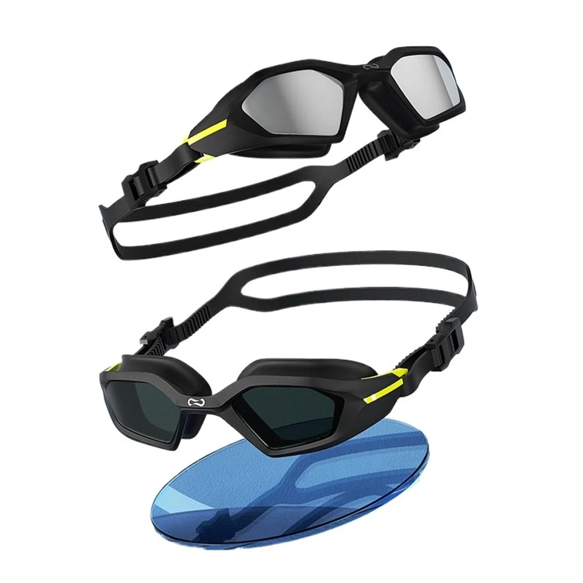 Occhialini Da Nuoto Occhiali da nuoto antiappannamento impermeabili con protezione in gel di silice, occhiali sub competizione