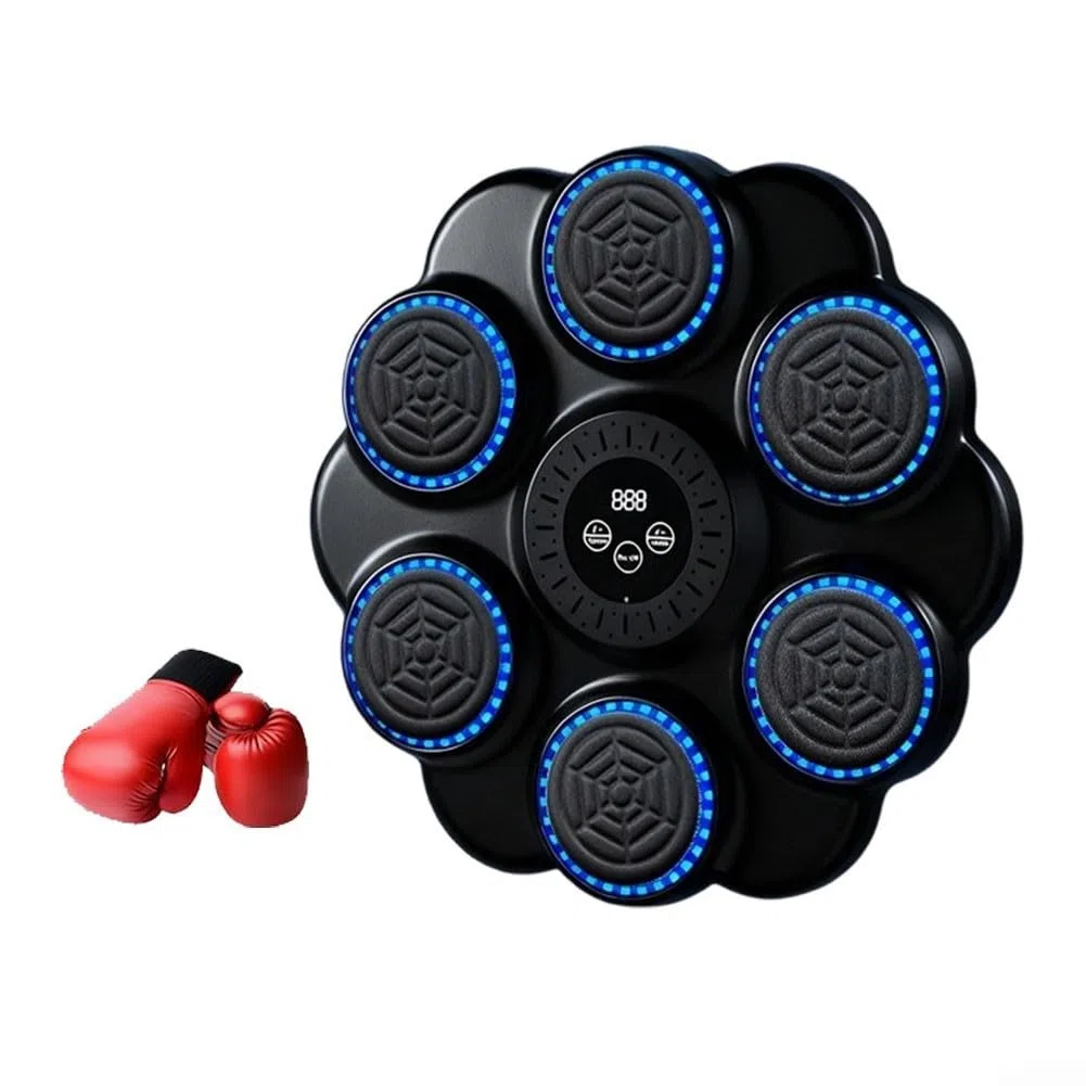 Attrezzatura per allenamento boxe con tecnologia di sincronizzazione musicale e design ergonomico compatibile con i guanti