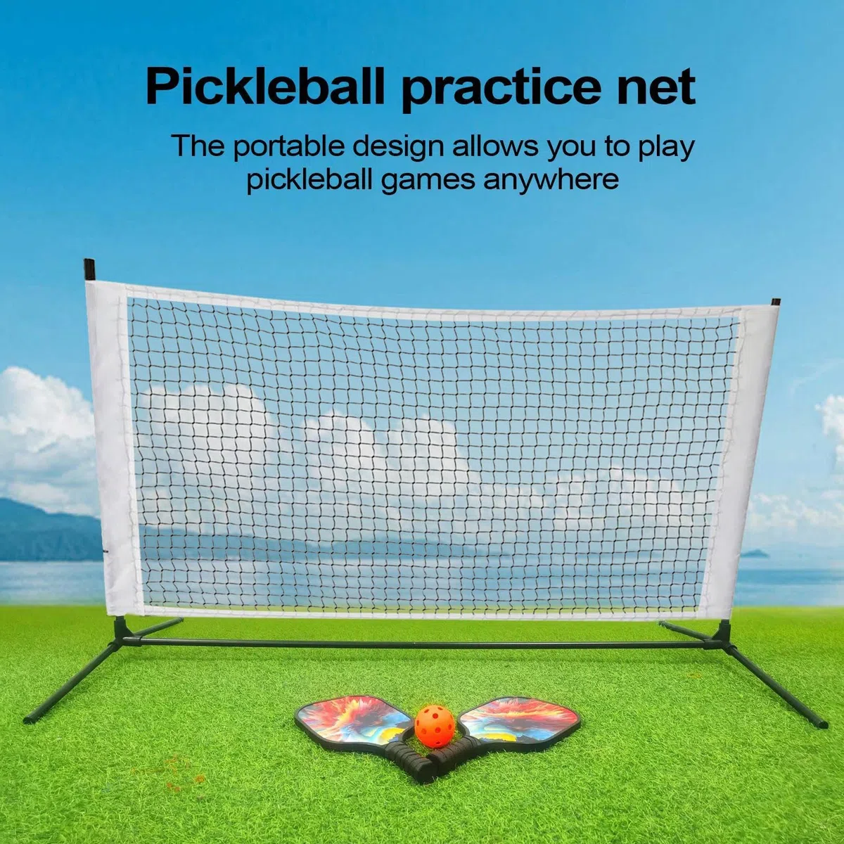 Rete piccola per pickleball, rete per pratica pickleball Rete compatta per | Attrezzatura domestica a installazione rapida, attrezzatura per sottaceti per cortile, , ,
