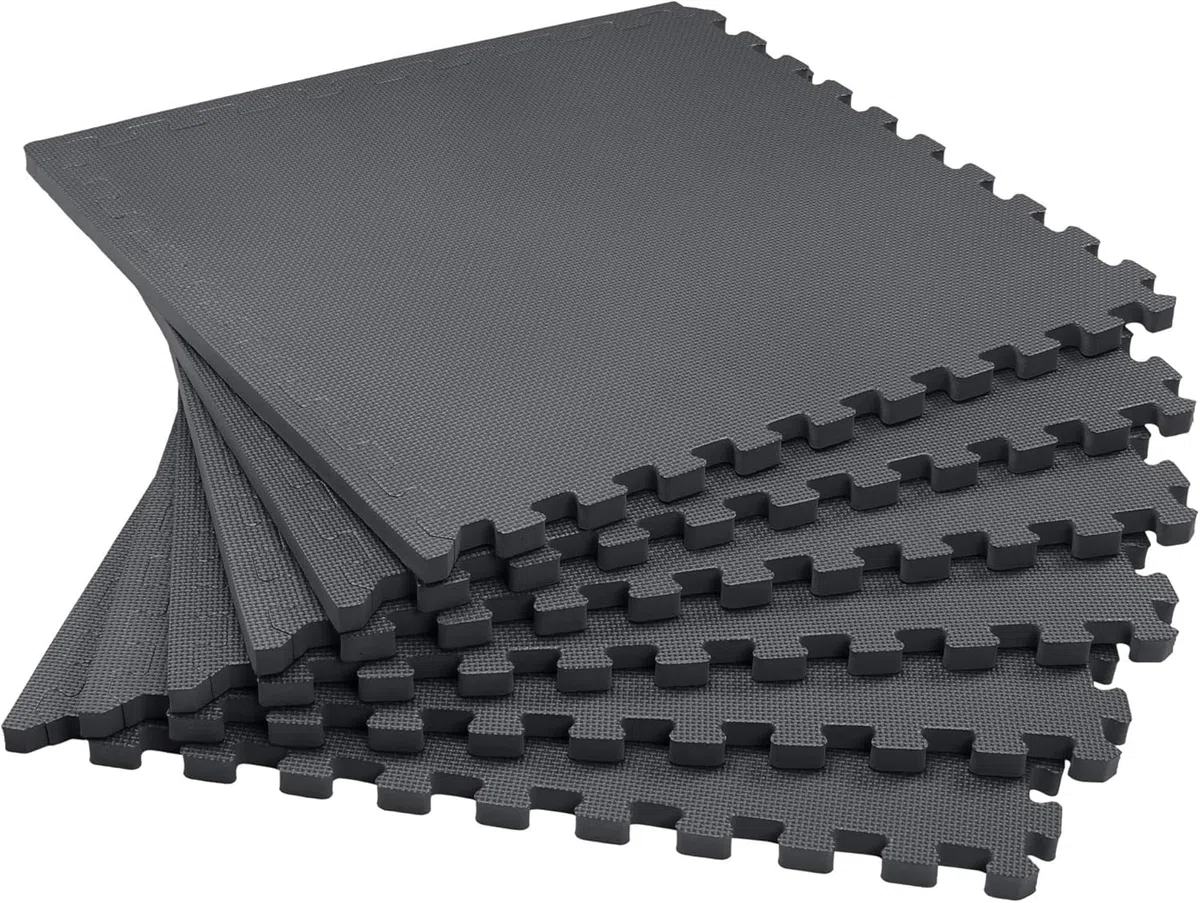 Tappeto Palestra, x12 Puzzle 60x60cm 12mm, Tappeto Puzzle, Tappeto Gomma Antiscivolo, Tappetino Palestra, Tappetino Fitness, Home Gym, Tatami Palestra, Pavimento Gommato Palestra, Tappetino Ginnastica