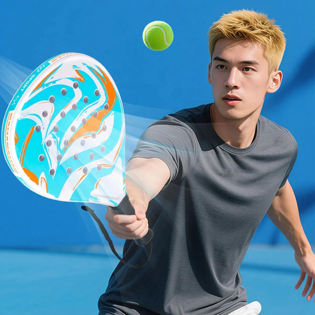 Racchette Pickleball, leggere, in fibra di carbonio, antiscivolo, per donne, bambini, adulti, sport, giochi, allenamento, parco, giardino, scuola, vacanze