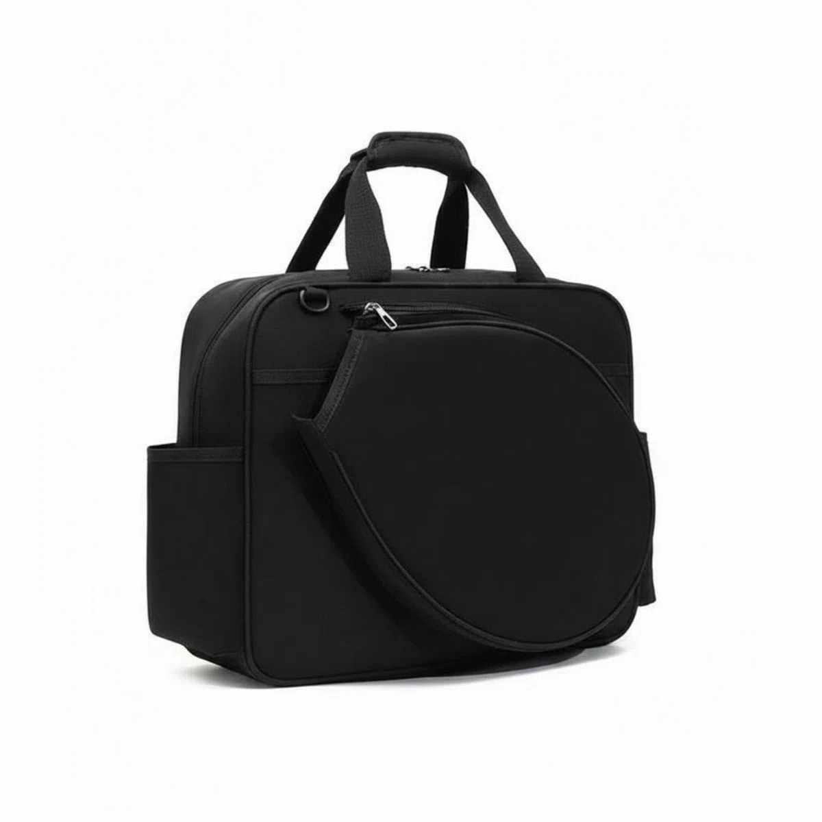 rockible Tennis Racket Case Borsa Racchette Borsa Tennis Sacca Sport Borsa Spalla in Tela Resistente All’acqua Dedicato per 2 Racchette Adatta a Campo Palestra, Nero, BordoNero
